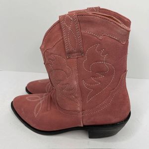Urban Outfitters Pink Western Ankle Booties